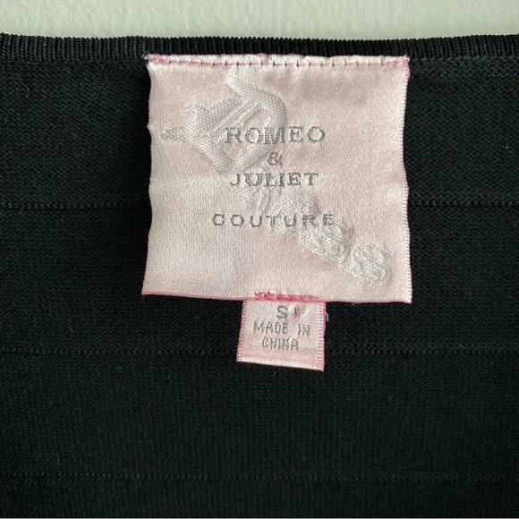 Romeo & Juliet Couture Black Bodycon Mini Dress Size Small - Picture 6 of 6